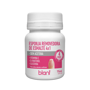 Esponja Removedor De Esmalte 75ml 4x1 Sem Acetona - Blant