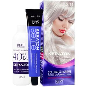 Tinta Keraton Selfie 50g 12.11 Louro Escuro Cinza Intenso - Kert