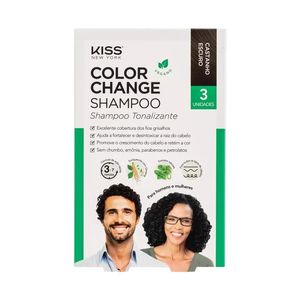 Shampoo Tonalizante Color Change Castanho Escuro - Kiss Ny