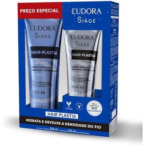 Kit Shampoo 250ml + Condicionador 125ml Hair Plastia - Eudora Siage