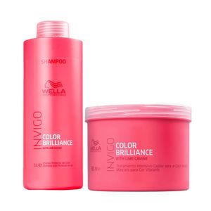 Kit Shampoo 1lt + Mascara 500g Brilliance - Wella Profissional