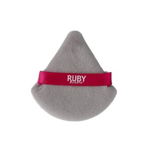 Esponja Puff Para Po Triangular Cinza e Rosa - Ruby Kisses
