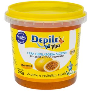 Cera Depilatoria Pote 290g Maracuja - Depile Plus