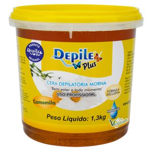 Cera Depilatoria Pote 1,3kg Camomila - Depile Plus