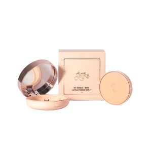Po Compacto Estojo Powder + Refil Fps 27 Bege Claro - Latika
