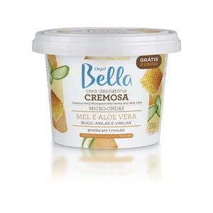 Cera Depilatoria Micro-Ondas 200g Mel e Aloe Vera - Depil Bella