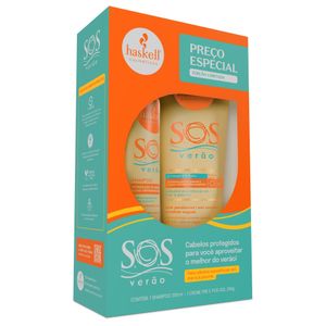 Kit Shampoo 300ml + Creme Pre e Pos Sol 240g Sos Verao - Haskell