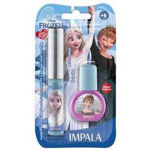 Kit Infantil Frozen Esmalte e Brilho Labial Menta - Impala