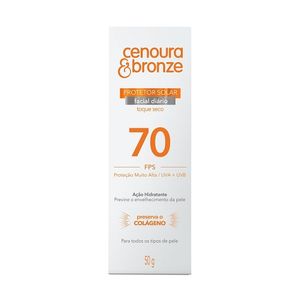 Protetor Solar Facial 50g FPS 70 - Cenoura e Bronze