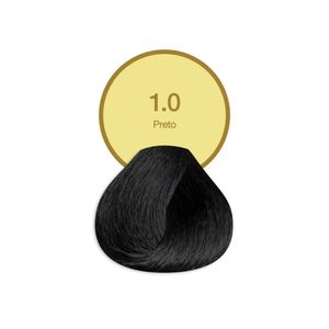 Coloracao Creme Permanente Crono 10 60g 1.0 Preto - Acquaflora