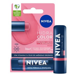 Hidratante Labial 4,8g FPS 30 Hidra Color Rose - Nivea