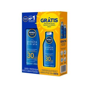 Kit Protetor Solar Corporal 200ml Sun Protect e Hidrata FPS30 + 100ml - Nivea