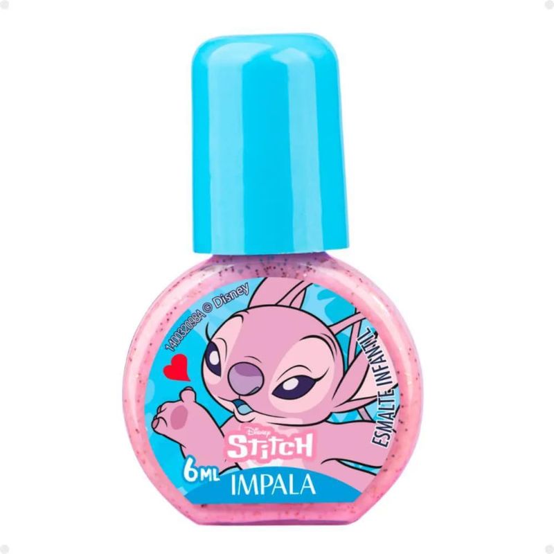 Esmalte Infantil Stitch Glitter 6ml Brilho Angelical - Impala