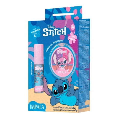 Kit Infantil Angel Maquiagem + Brilho Labial - Impala
