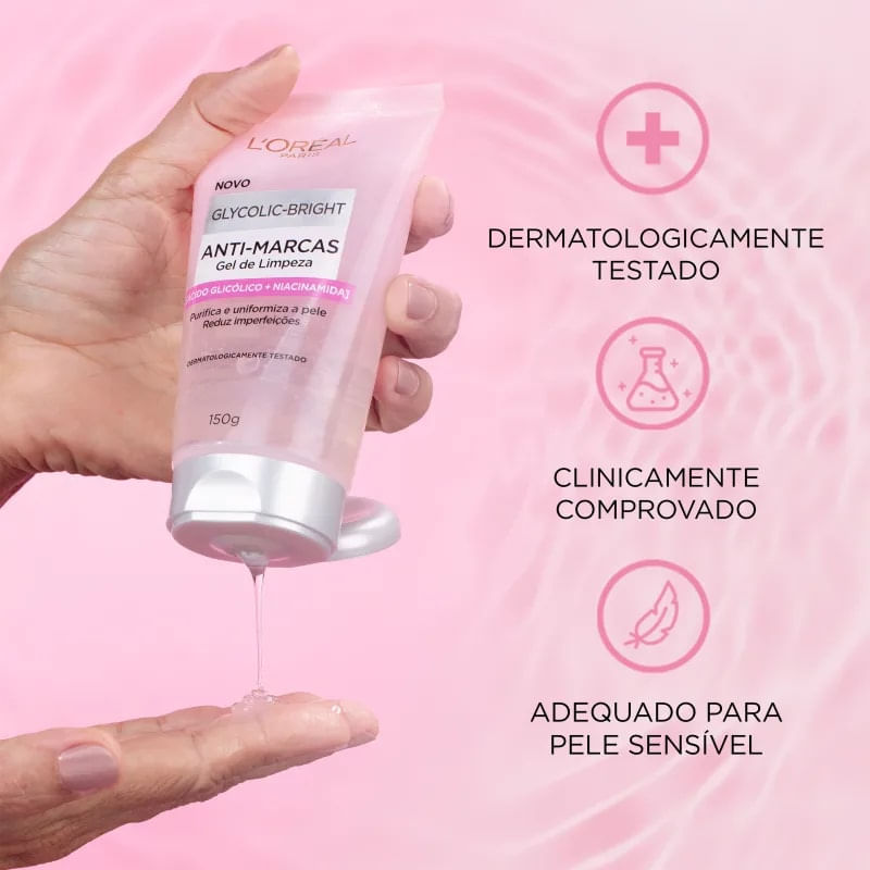 Gel De Limpeza Facial 150g Glycolic Bright - Loreal