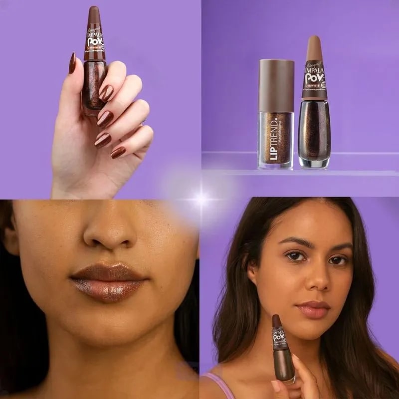 Kit Pov 1 Gloss Labial 4,5ml + 1 Case Marcella - Impala