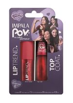 Kit Pov Top Coat 7,5ml + Gloss Labial 4,5ml Antonela - Impala