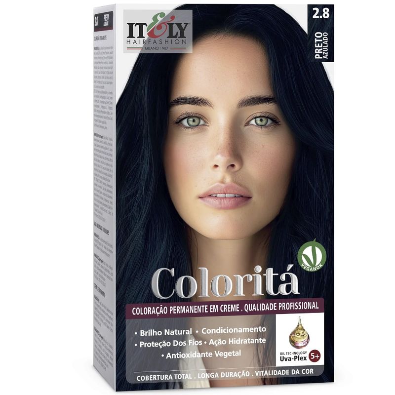 Coloracao Em Creme Colorita 2.8 Preto Azulado - Itely