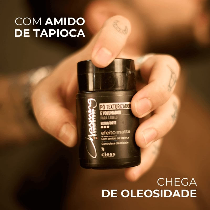 Po Texturizador e Volumador Barbershop 5g Efeito Matte Extraforte - Cless