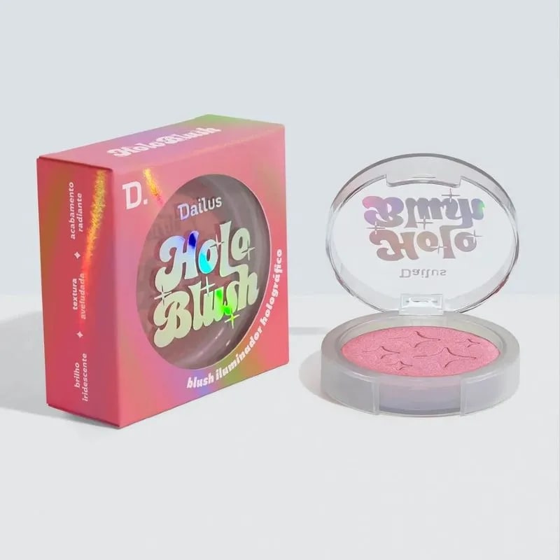 Blush Iluminador Holo 5,2g Holo Rose - Dailus