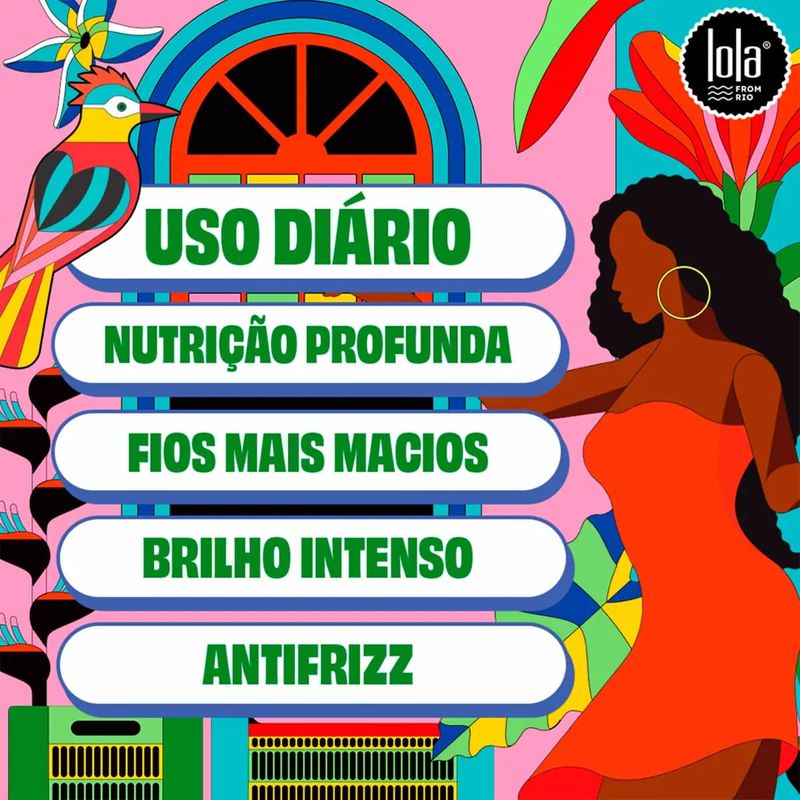 Mascara Nutritiva 450g Bossa Crespos e Cachos - Lola