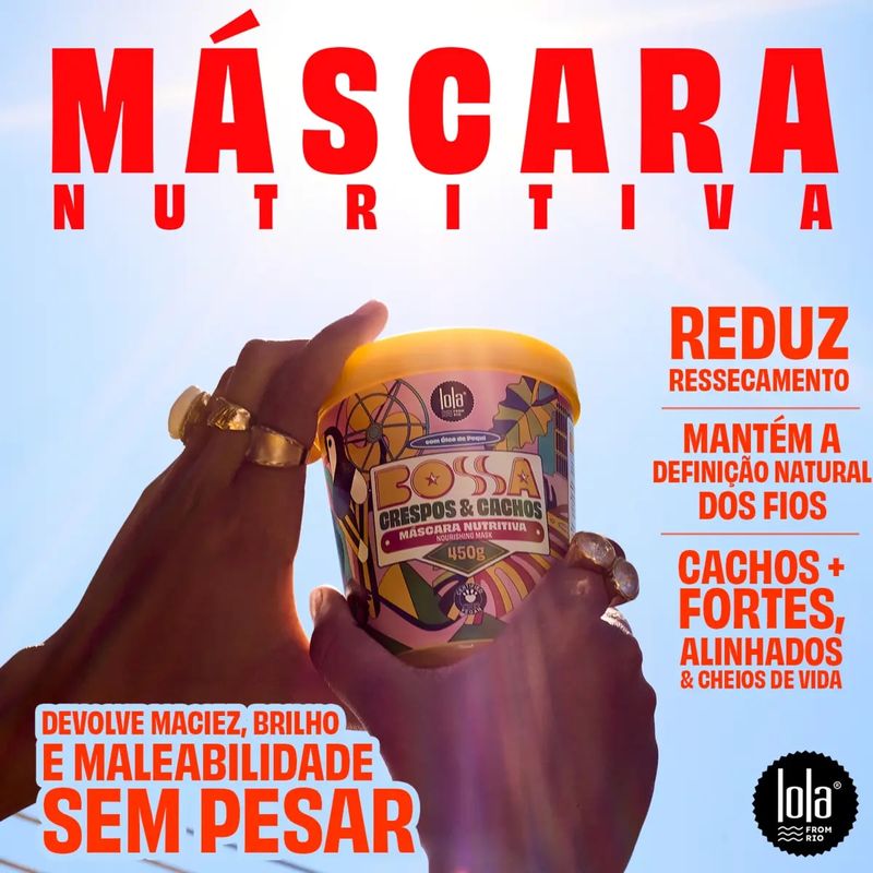 Mascara Nutritiva 450g Bossa Crespos e Cachos - Lola