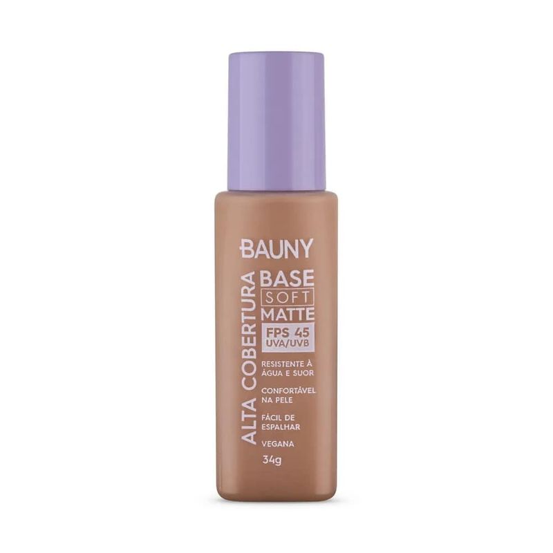 Base Alta Cobertura Soft Matte 34g Cor 070-QA - Bauny Cosmeticos