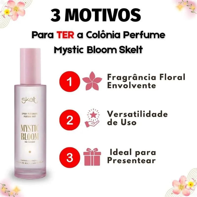Spray Perfumado 100ml Mist Mystic Bloom - Skelt