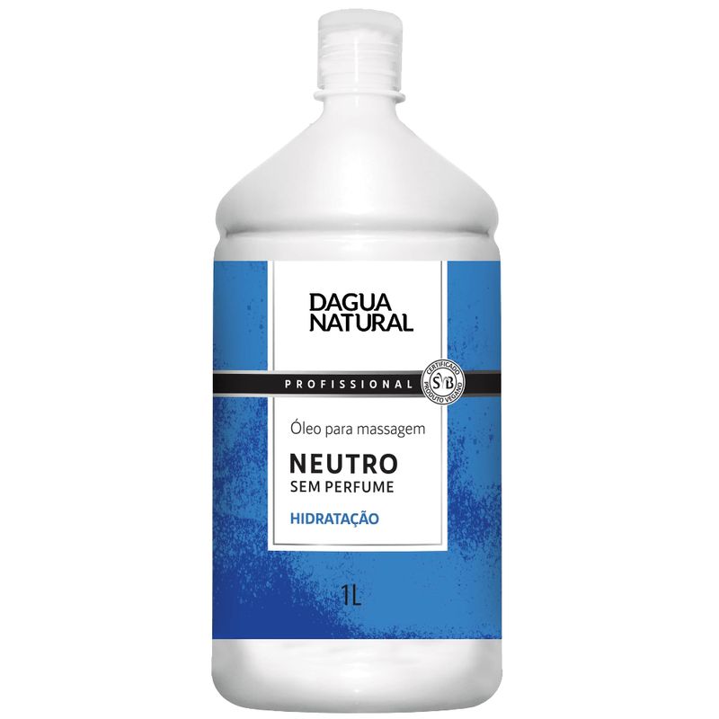 Óleo Para Massagem 1lt Neutro Sem Perfume - Dagua Natural