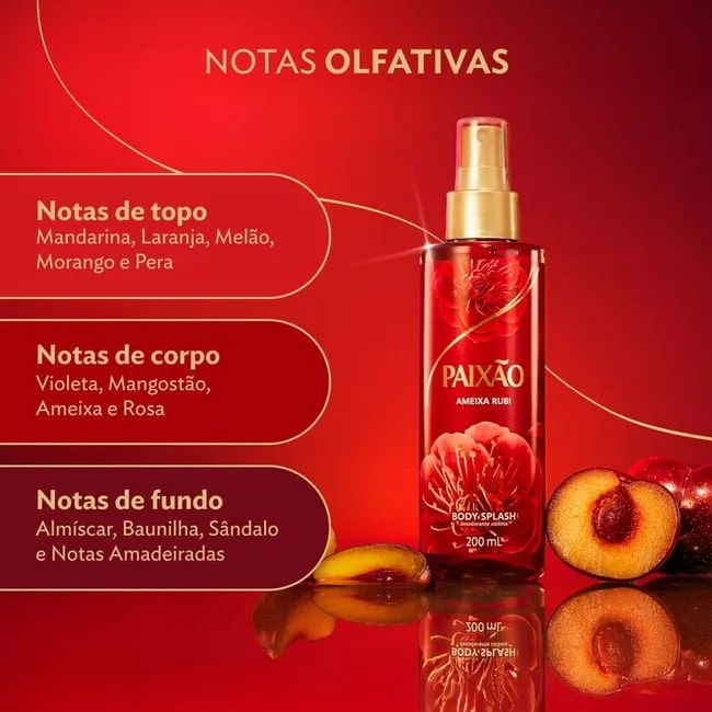 Body Spray 200ml Ameixa Rubi - Paixão