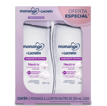 Kit Sabonete Intimo 200ml Neutro - Monange