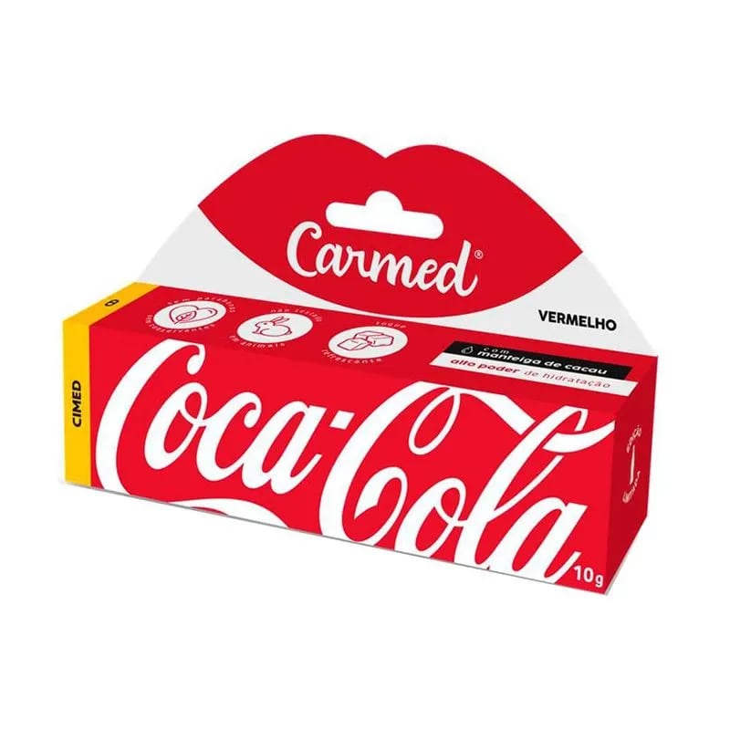 Hidratrante Labial 10g Coca Cola Vermelho - Carmed