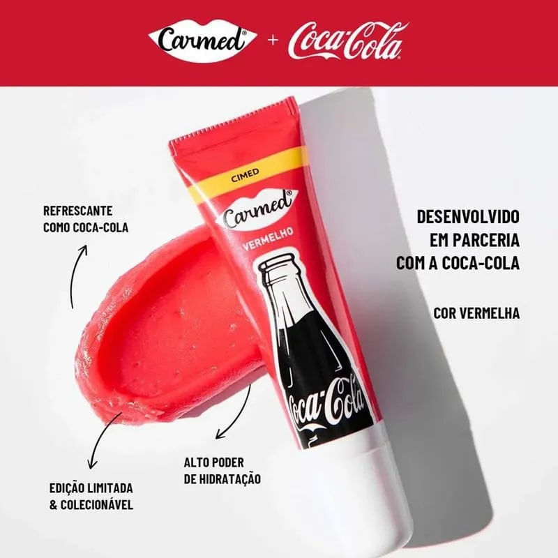 Hidratrante Labial 10g Coca Cola Vermelho - Carmed