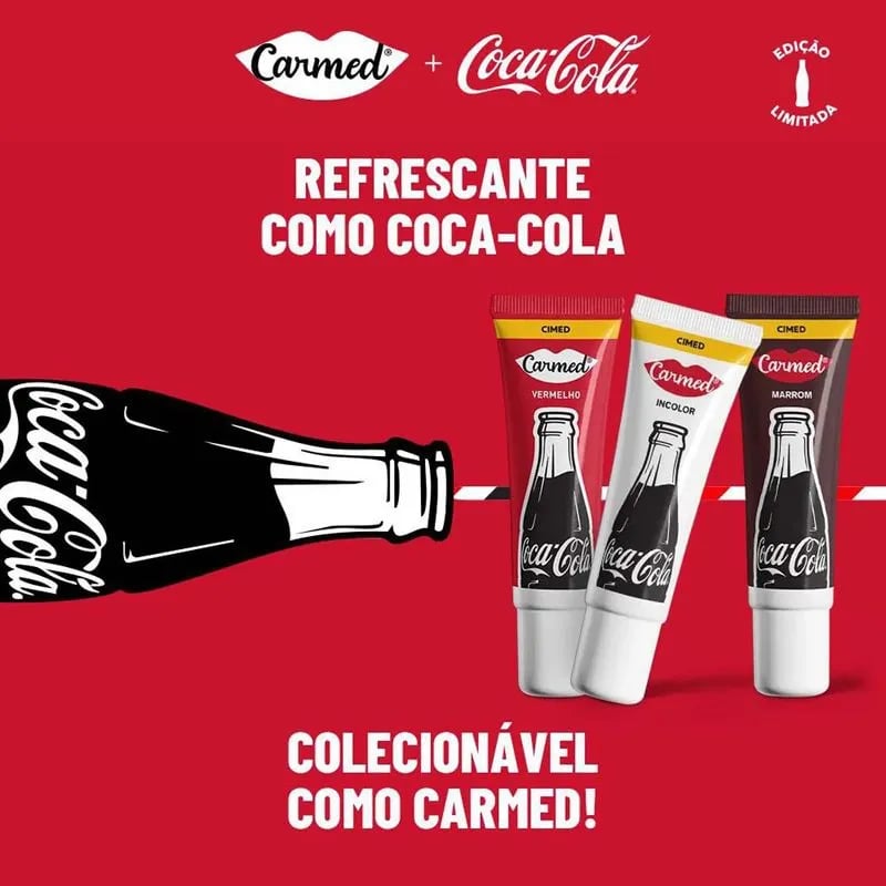 Hidratrante Labial 10g Coca Cola Vermelho - Carmed