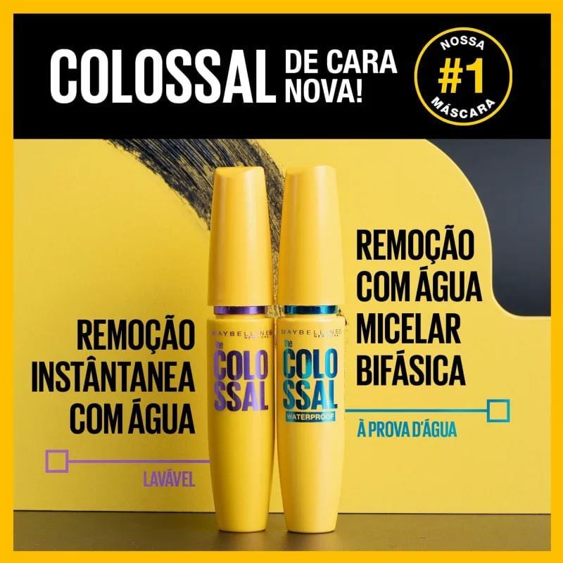 Mascara Para Cilios Colossal 9,2ml Preto A Prova DAgua - Maybelline