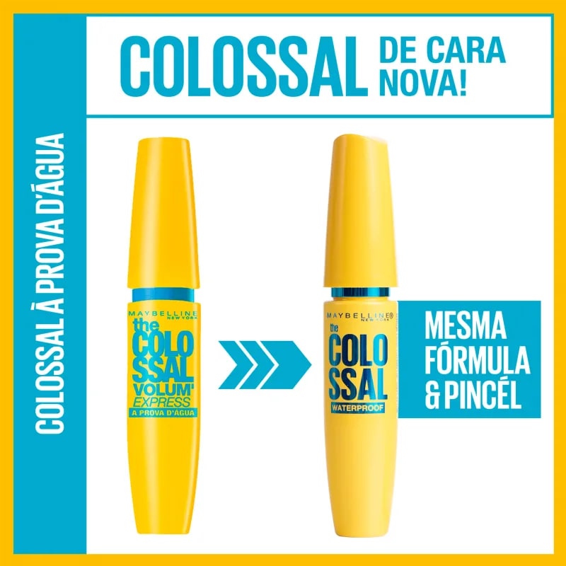 Mascara Para Cilios Colossal 9,2ml Preto A Prova DAgua - Maybelline
