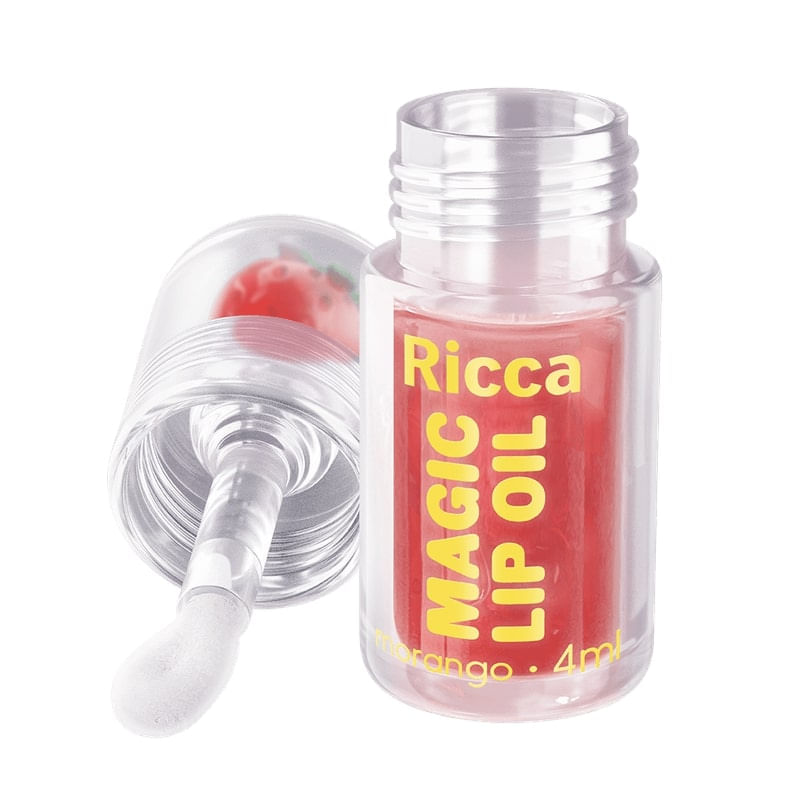 Magic Lip Oil 4ml Morango - Ricca