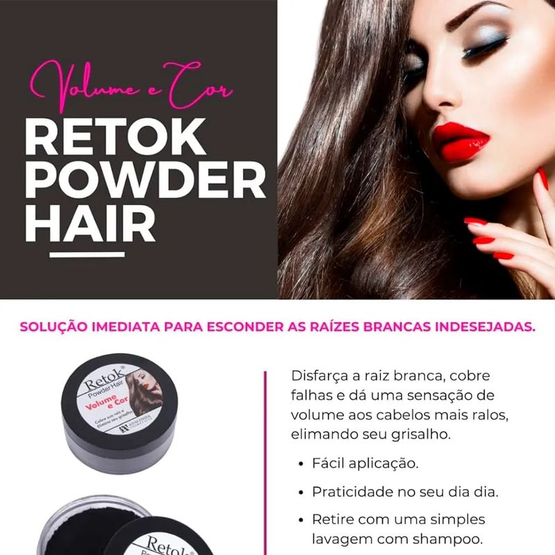 Retok Color Powder Hair 20g Castanho - Anaconda